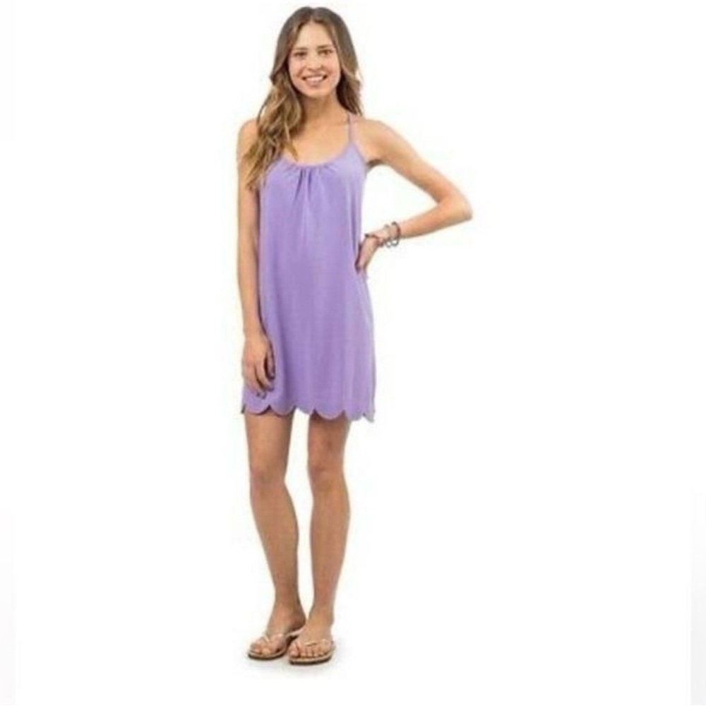 SOUTHERN TIDE Sea Breeze Scalloped Knit Mini Dress